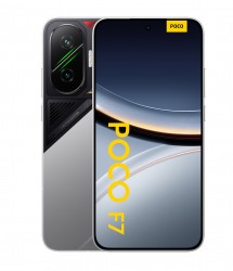 Poco F7 в серебристом цвете