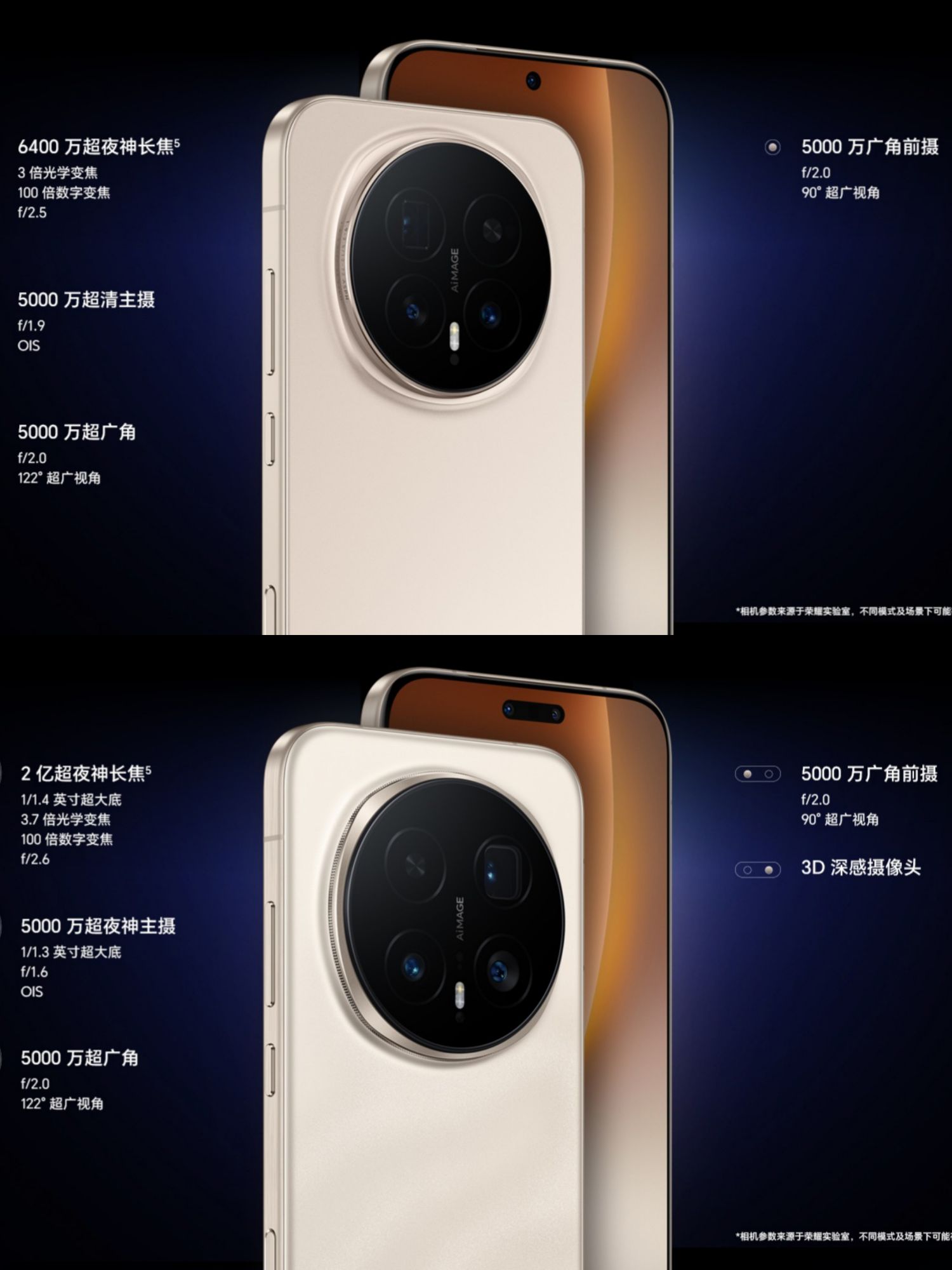 Honor Magic8 series camera specifications