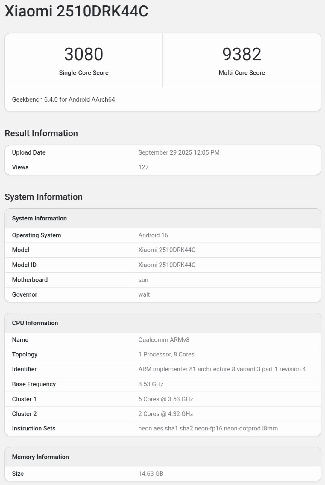 Производительность Redmi K90 и K90 Pro протестирована на Geekbench Производительность Redmi K90 и K90 Pro протестирована на Geekbench