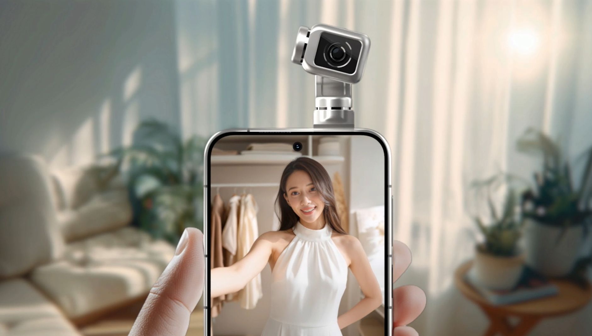 Honor Robot Phone featuring PTZ camera inside camera housing